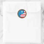 Sticker Rond Drapeau américain Yin Yang (Sac)