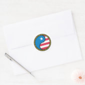 Sticker Rond Drapeau américain Yin Yang (Enveloppe)