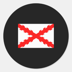 Sticker Rond Drapeau ancien de l'Espagne Nouveau Espagnol