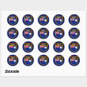 Sticker Rond Drapeau Anguilla (Feuille)