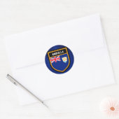 Sticker Rond Drapeau Anguilla (Enveloppe)