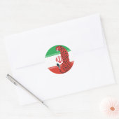 Sticker Rond Drapeau animal national iranien Iran Cheetah (Enveloppe)