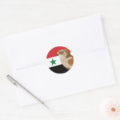 Sticker Rond Drapeau animal national syrien (Enveloppe)