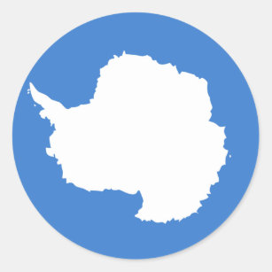 Sticker Rond Drapeau Antarctique