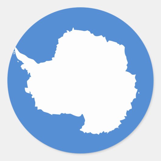 Sticker Rond Drapeau Antarctique (Devant)