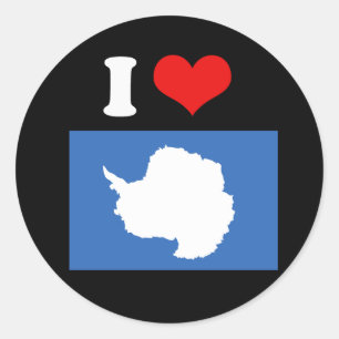 Sticker Rond Drapeau Antarctique