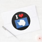 Sticker Rond Drapeau Antarctique (Enveloppe)