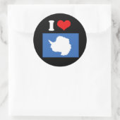 Sticker Rond Drapeau Antarctique (Sac)