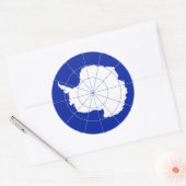 Sticker Rond Drapeau antarctique de Traité. L'Antarctique (Enveloppe)