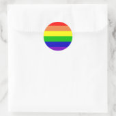 Sticker Rond Drapeau arc-en-ciel (Sac)