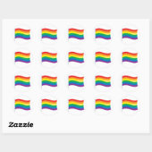 Sticker Rond Drapeau arc-en-ciel (Feuille)
