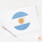 Sticker Rond Drapeau argentin d'Argentine Albicelestes Cadeaux (Enveloppe)