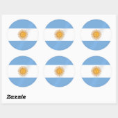 Sticker Rond Drapeau argentin d'Argentine Albicelestes Cadeaux (Feuille)