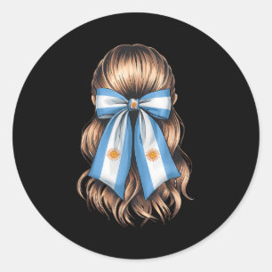 Sticker Rond Drapeau argentin de fierté argentine