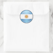 Sticker Rond Drapeau argentin rond brillant (Sac)