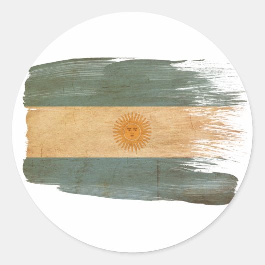 Sticker Rond Drapeau Argentine (Devant)