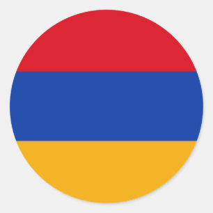 Sticker Rond Drapeau Arménie