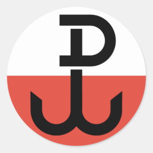 Sticker Rond Drapeau Armia Krajowa