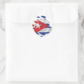 Sticker Rond Drapeau arraché à Cuba (Sac)