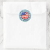 Sticker Rond drapeau arrondi des Etats-Unis (Sac)