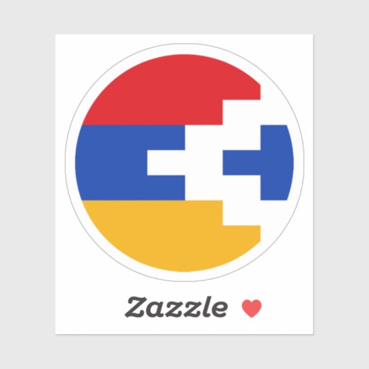 Sticker rond Drapeau Artsakh (Feuille)