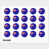 Sticker Rond Drapeau Australie (Feuille)