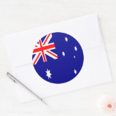 Sticker Rond Drapeau Australie (Enveloppe)
