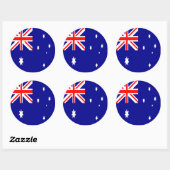 Sticker Rond Drapeau Australie (Feuille)