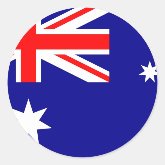 Sticker Rond Drapeau australien (Devant)