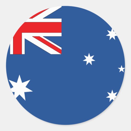 Sticker Rond Drapeau australien (Devant)