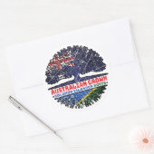 Sticker Rond Drapeau australien de l'île Salomon (Enveloppe)