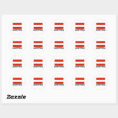 Sticker Rond Drapeau Autriche (Feuille)
