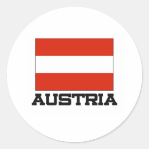 Sticker Rond Drapeau Autriche