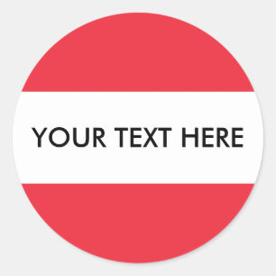 Sticker Rond Drapeau Autriche