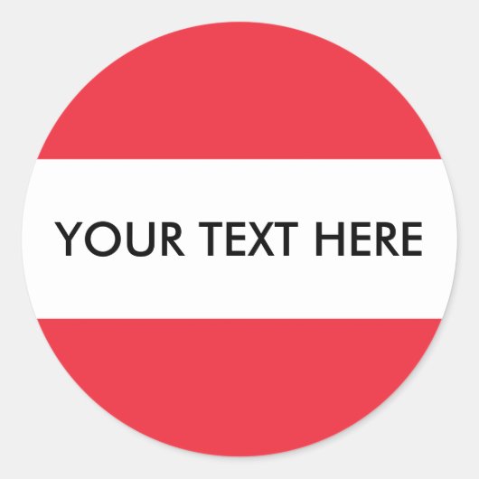 Sticker Rond Drapeau Autriche (Devant)