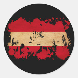 Sticker Rond Drapeau Autriche