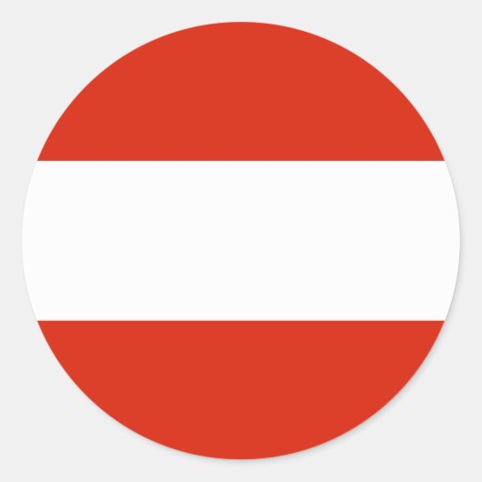 Sticker Rond Drapeau Autriche (Devant)