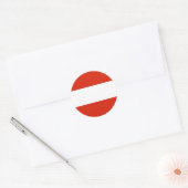 Sticker Rond Drapeau Autriche (Enveloppe)