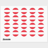 Sticker Rond Drapeau Autriche (Autriche) (Feuille)