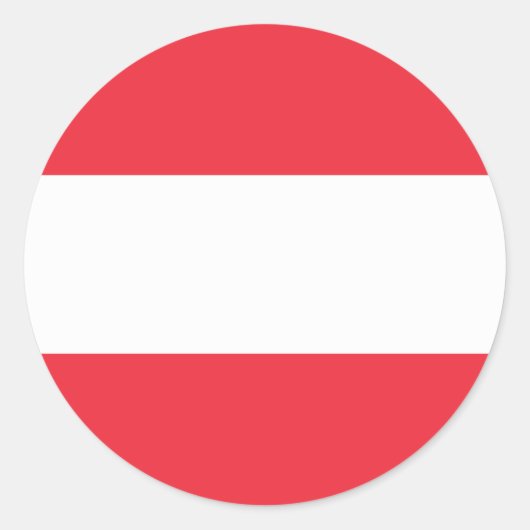 Sticker Rond Drapeau Autriche (Autriche) (Devant)