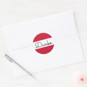 Sticker Rond Drapeau autrichien couleurs Danke (Enveloppe)
