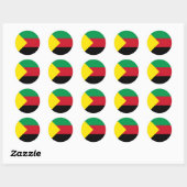 Sticker Rond Drapeau Azawad (Feuille)