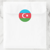 Sticker Rond Drapeau azerbaïdjanais, Drapeau azéri (Sac)