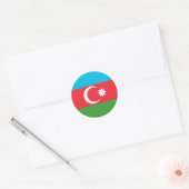 Sticker Rond Drapeau azerbaïdjanais, Drapeau azéri (Enveloppe)