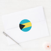 Sticker Rond Drapeau Bahamas (Enveloppe)