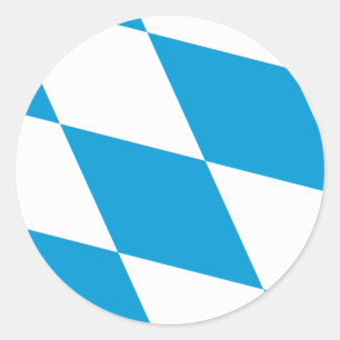 Sticker Rond Drapeau bavarois