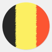 Sticker Rond Drapeau belge (Devant)