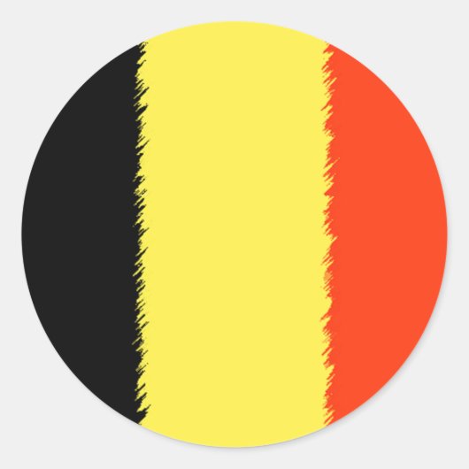 Sticker Rond Drapeau belge (Devant)