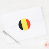 Sticker Rond Drapeau belge (Enveloppe)