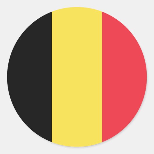 Sticker Rond Drapeau belge (Devant)